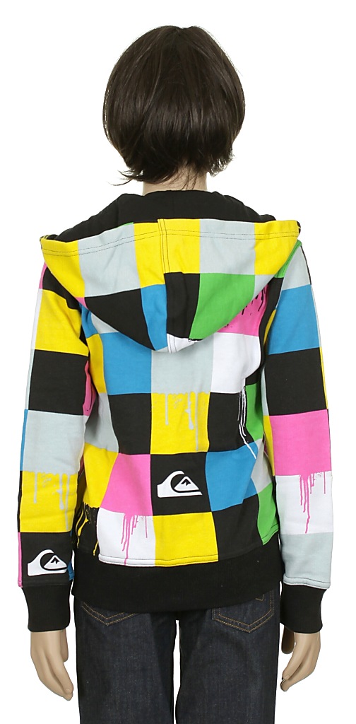 hoodie Quiksilver Floor Plain Zip Kid's - White 1