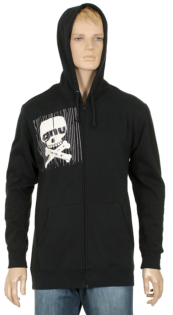 hoodie GNU Skull Zip - Black