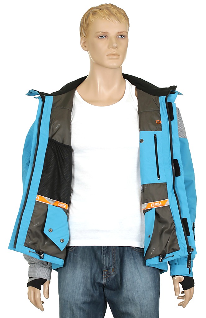 jacket Mill Mountain - Cyan/Black/White