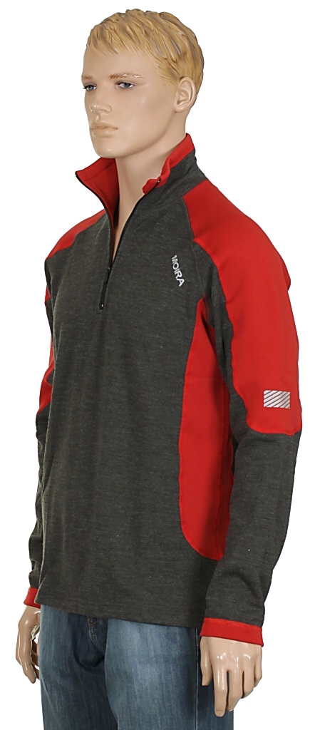 sweter z golfem Moira TR/RZ2 Zip - Gray/Red