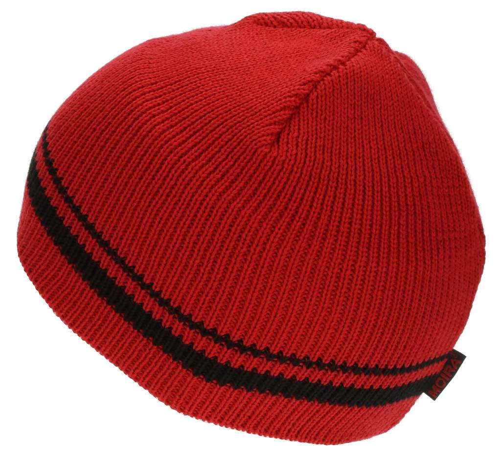 beanie Moira MW/CE - Red/Black Stripe