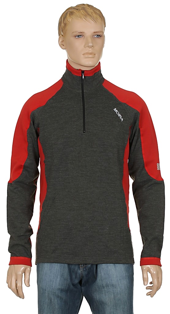 sweter z golfem Moira TR/RZ2 Zip - Gray/Red