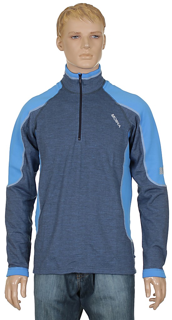 sweter z golfem Moira TR/RZ2 Zip - Blue/Medium Blue