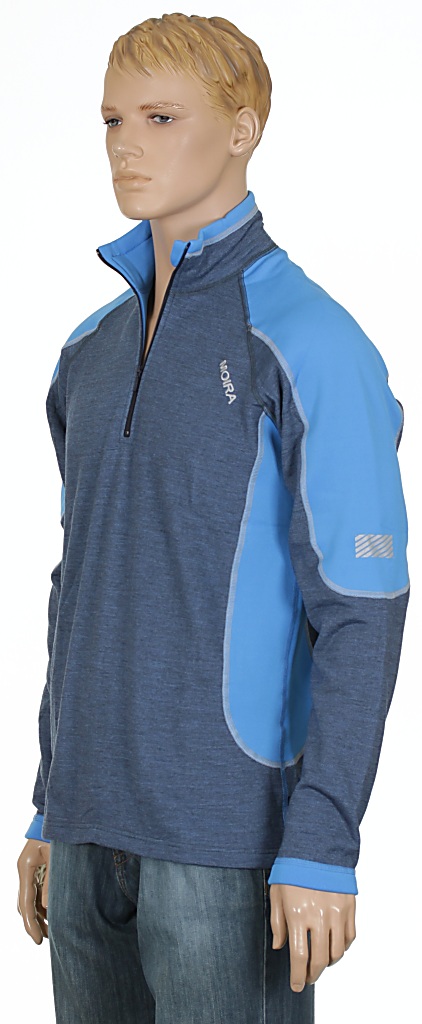 sweter z golfem Moira TR/RZ2 Zip - Blue/Medium Blue