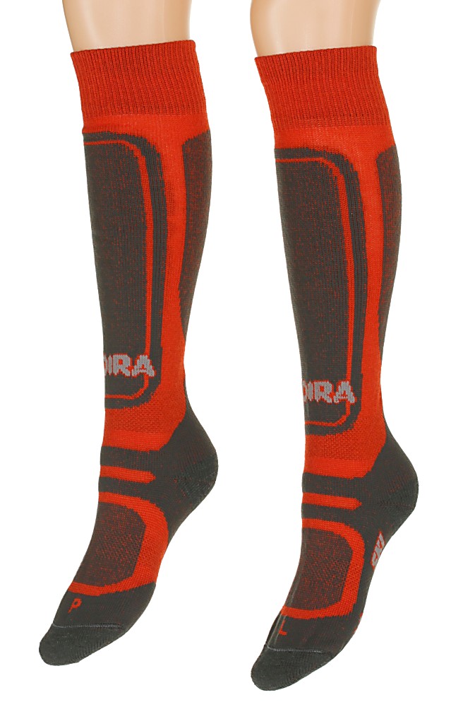 ponožky Moira PO/SKI1d Ski - Red/Gray