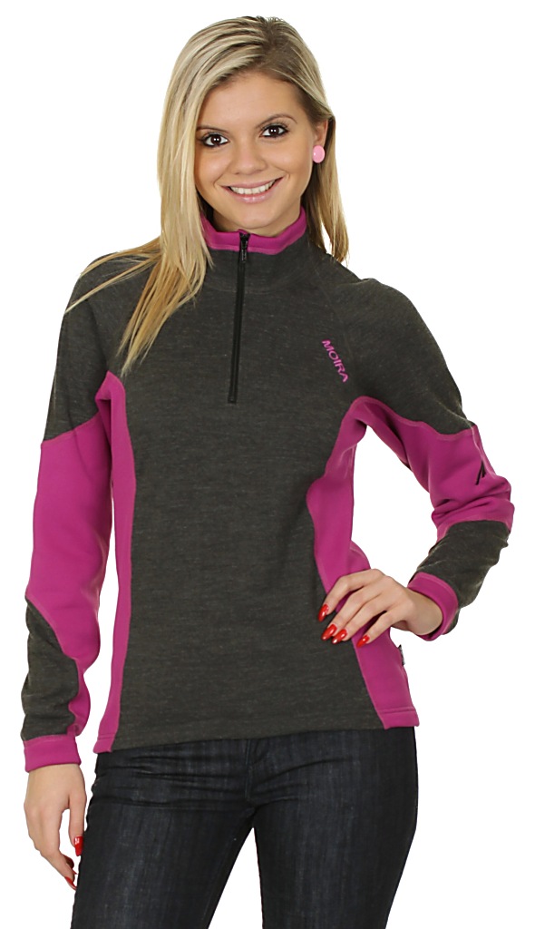 sweter z golfem Moira TR/DRZ2 Zip - Gray/Lilac