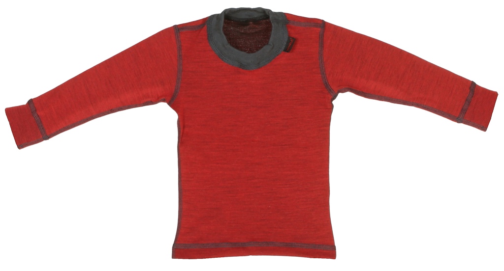 tričko Moira MW/DRd LS Kid's - Red/Gray