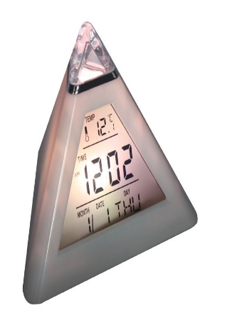 budík Silic Pyramid Clock - White