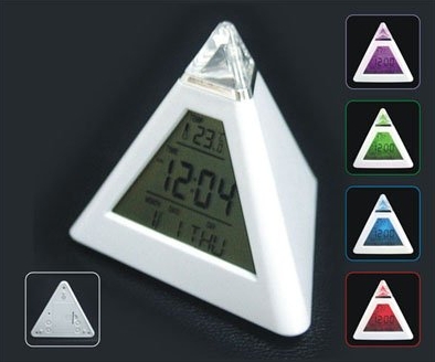budík Silic Pyramid Clock - White
