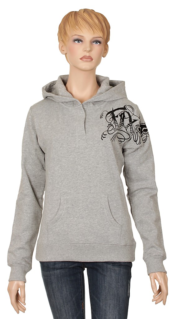 mikina Fox Chaotic Henley - Heather Gray
