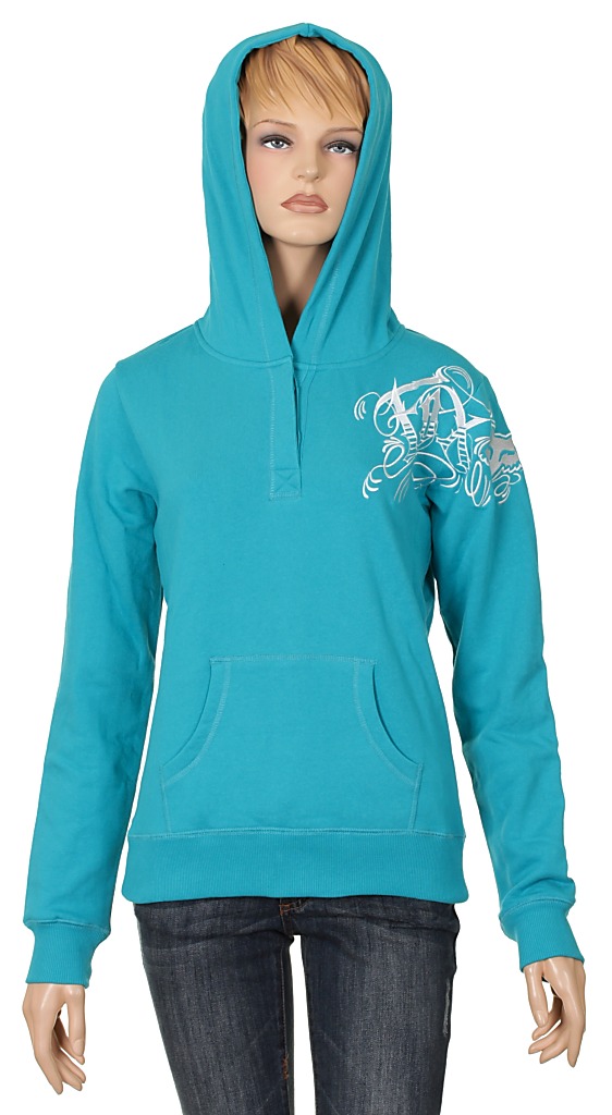 mikina Fox Chaotic Henley - Aqua