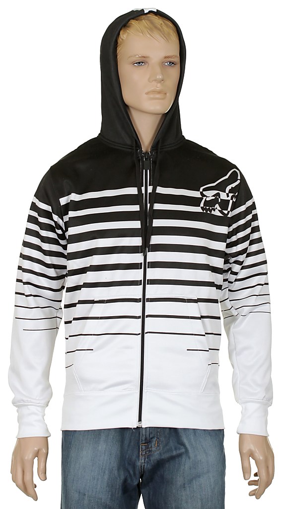 hoodie Fox Power Lines Zip - Black