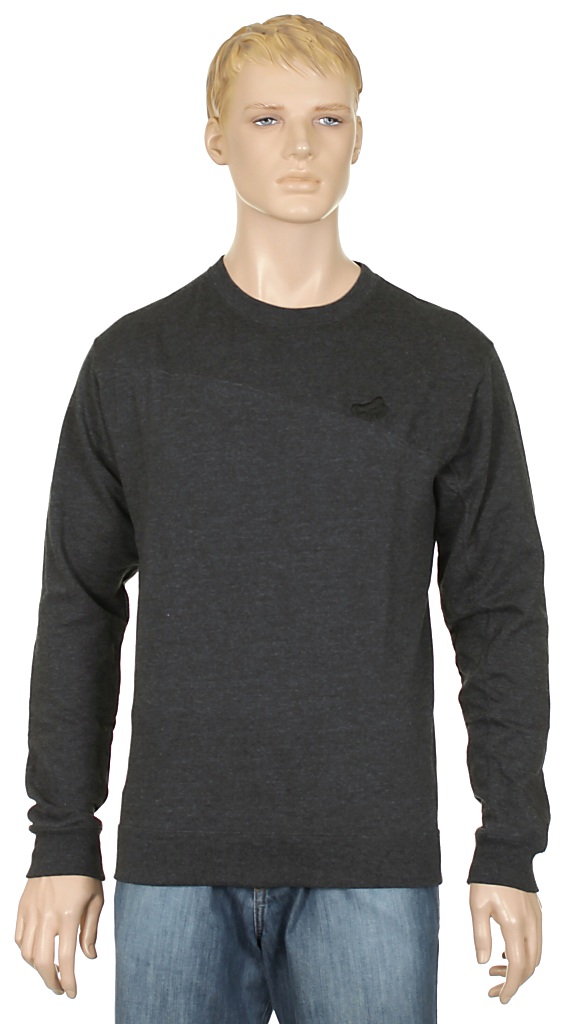 mikina Fox Asym Crew - Heather Black