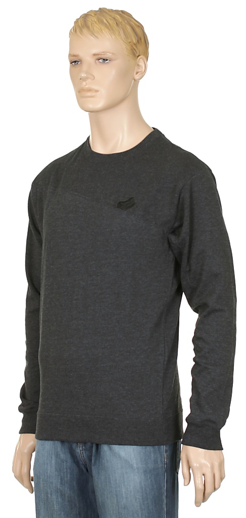 mikina Fox Asym Crew - Heather Black