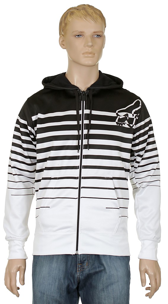 hoodie Fox Power Lines Zip - Black