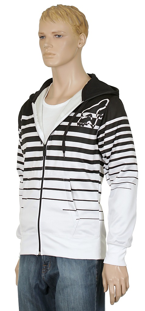 hoodie Fox Power Lines Zip - Black