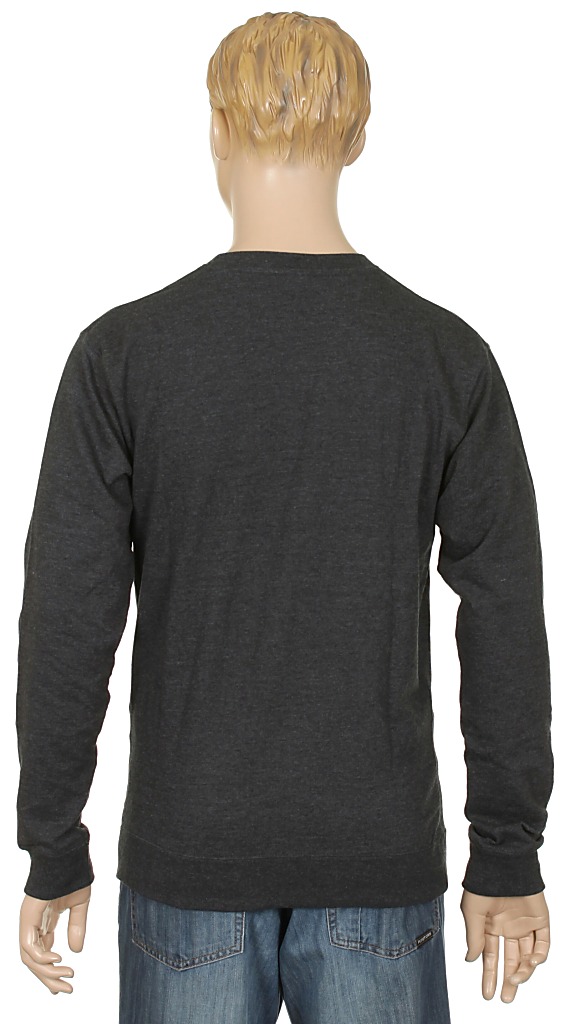 mikina Fox Asym Crew - Heather Black