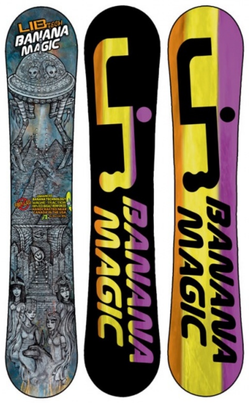snowboard Lib Technologies Banana Magic Wide - Black/Silver