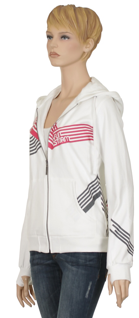 mikina Funstorm Aniwa Zip - White