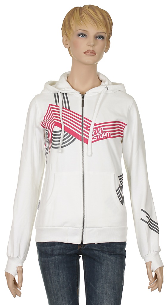 mikina Funstorm Aniwa Zip - White