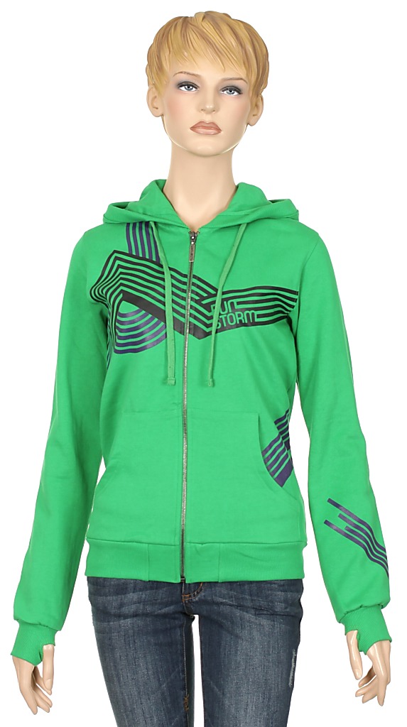 mikina Funstorm Aniwa Zip - Green