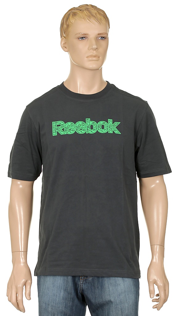 tričko Reebok AB Big Logo - Gravel/Lucky Green