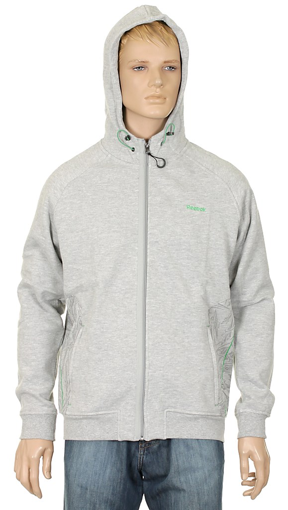 mikina Reebok AB Zip - Reebok Medium Gray Heather