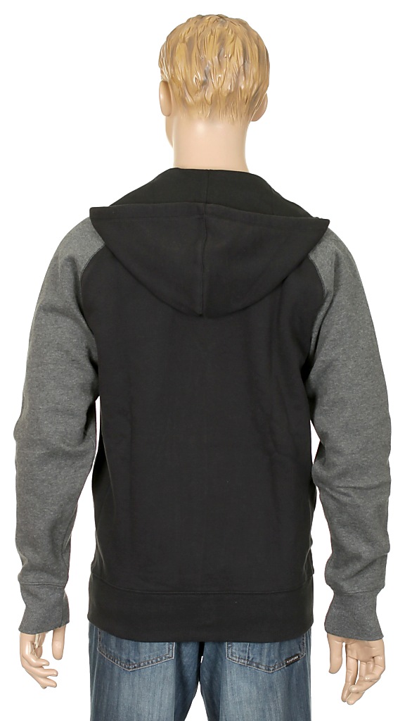 hoodie Reebok Fleece Zip - Black/Reebok Dark Gray Heather