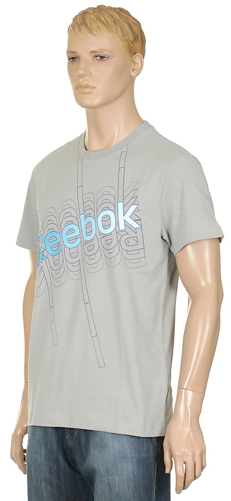 tričko Reebok RBK Stack Out T - Light Gray/Team Purple/Feather Blue