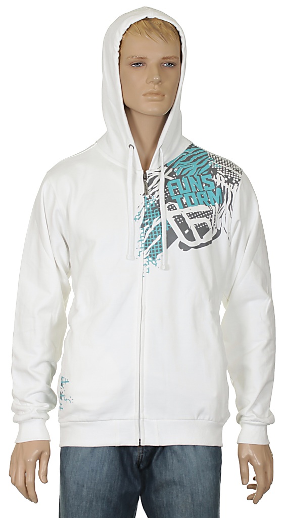 mikina Funstorm Meem Zip - White