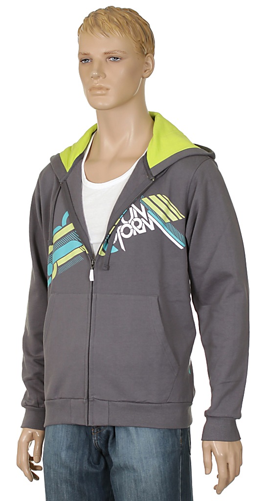 mikina Funstorm Bevan Zip - Dark Gray