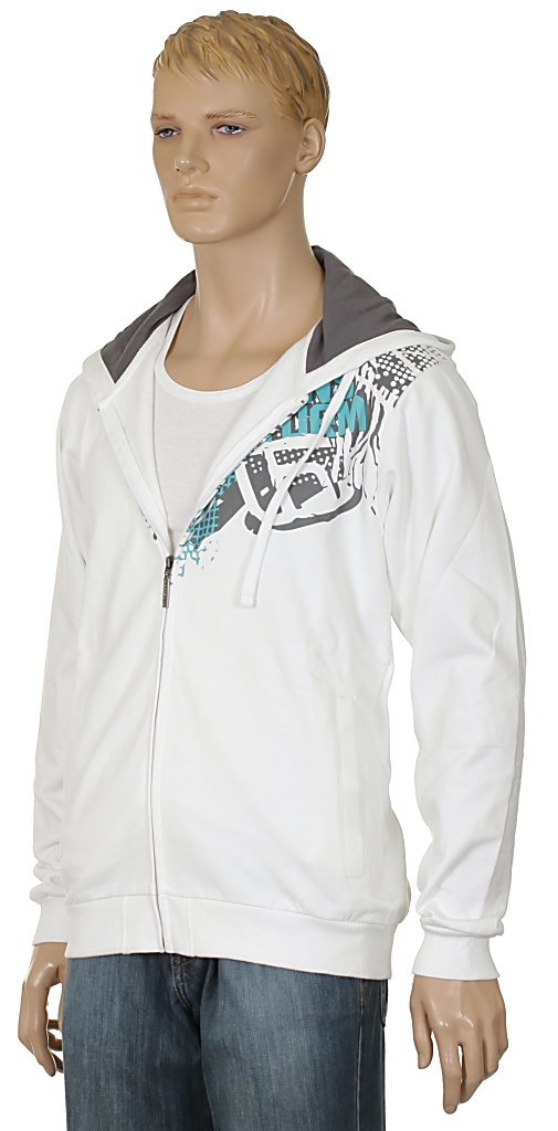 mikina Funstorm Meem Zip - White