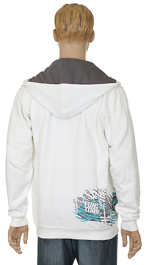 mikina Funstorm Meem Zip - White