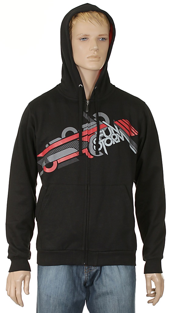 mikina Funstorm Bevan Zip - Black
