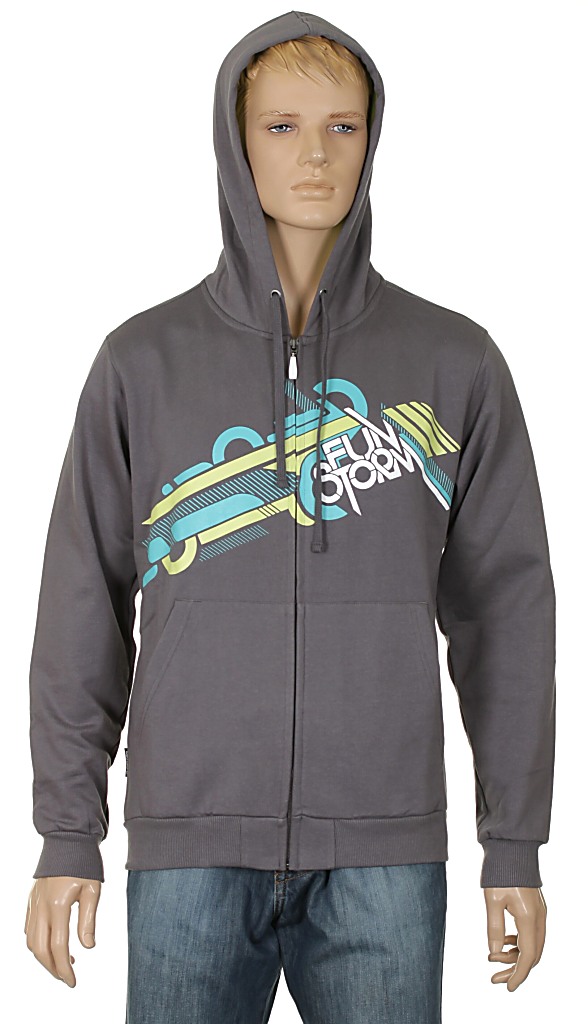 mikina Funstorm Bevan Zip - Dark Gray