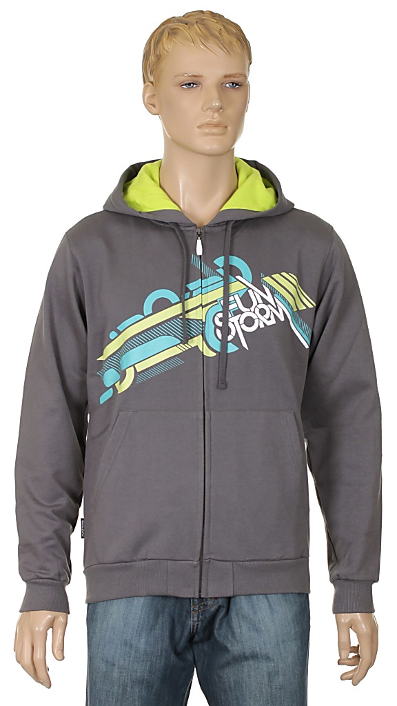 mikina Funstorm Bevan Zip - Dark Gray