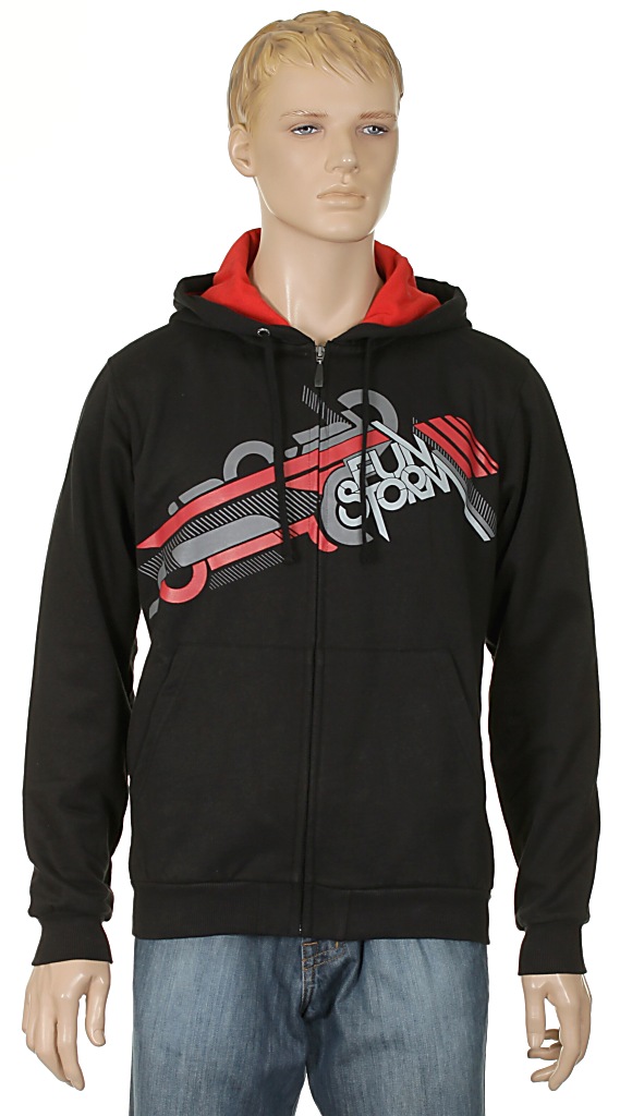 mikina Funstorm Bevan Zip - Black