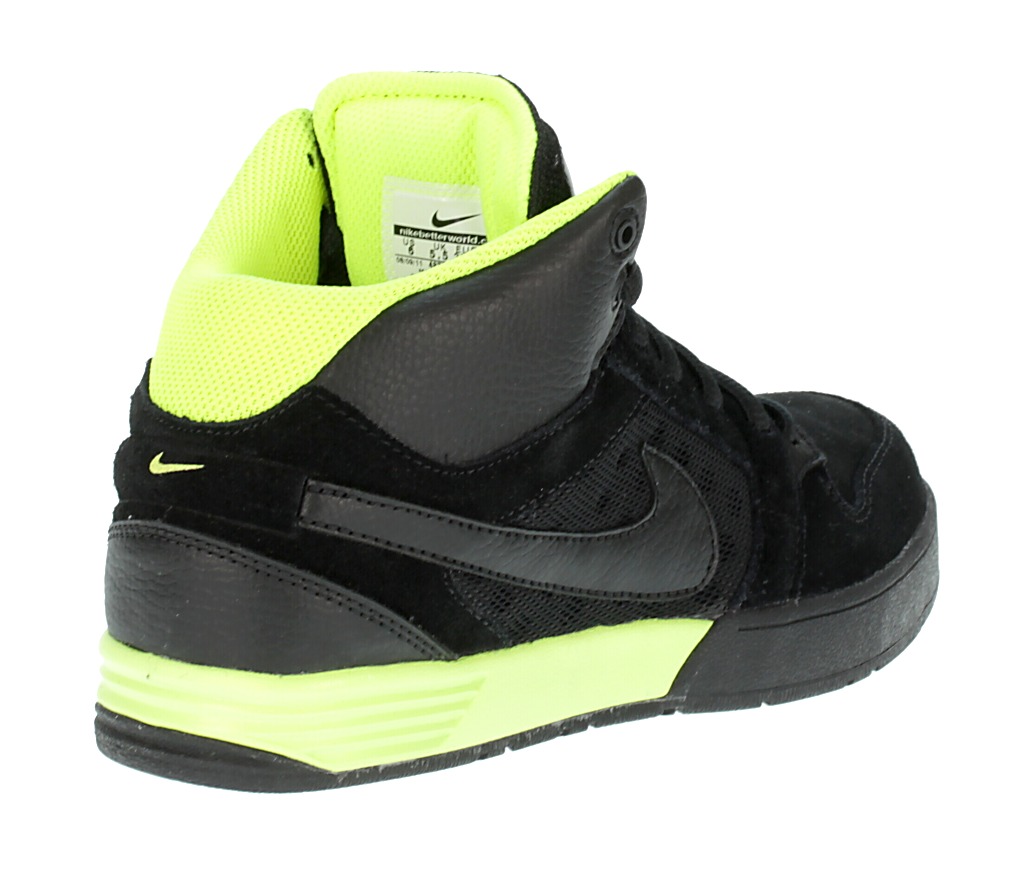 Nike 6.0 Mogan Mid 3 Shoes - Black/Black/Volt