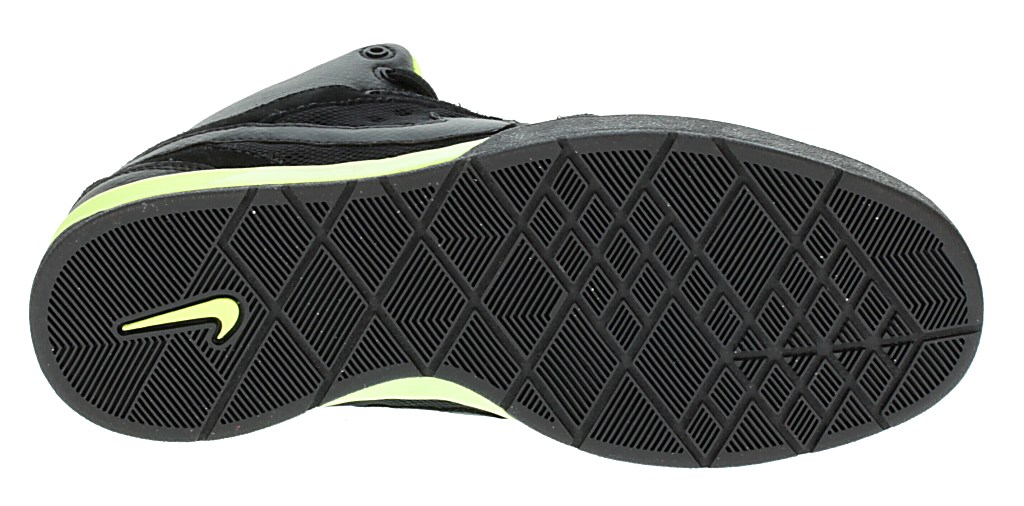 Nike 6.0 Mogan Mid 3 Shoes - Black/Black/Volt