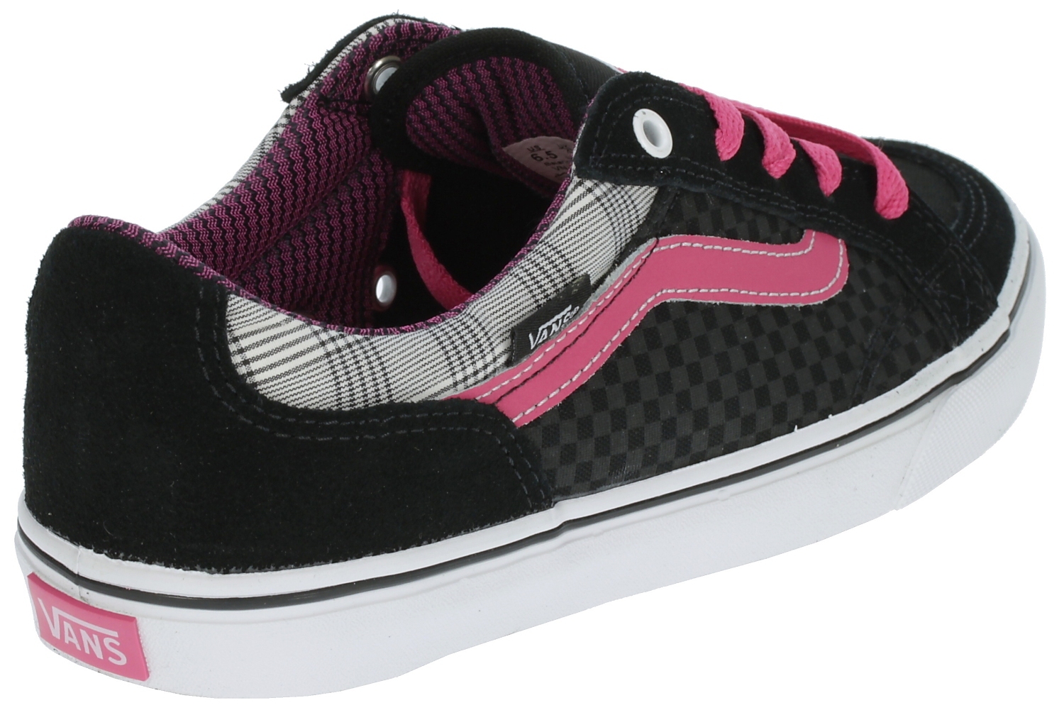 topánky Vans Aubree Slim - Check Plaid/Black/Pink
