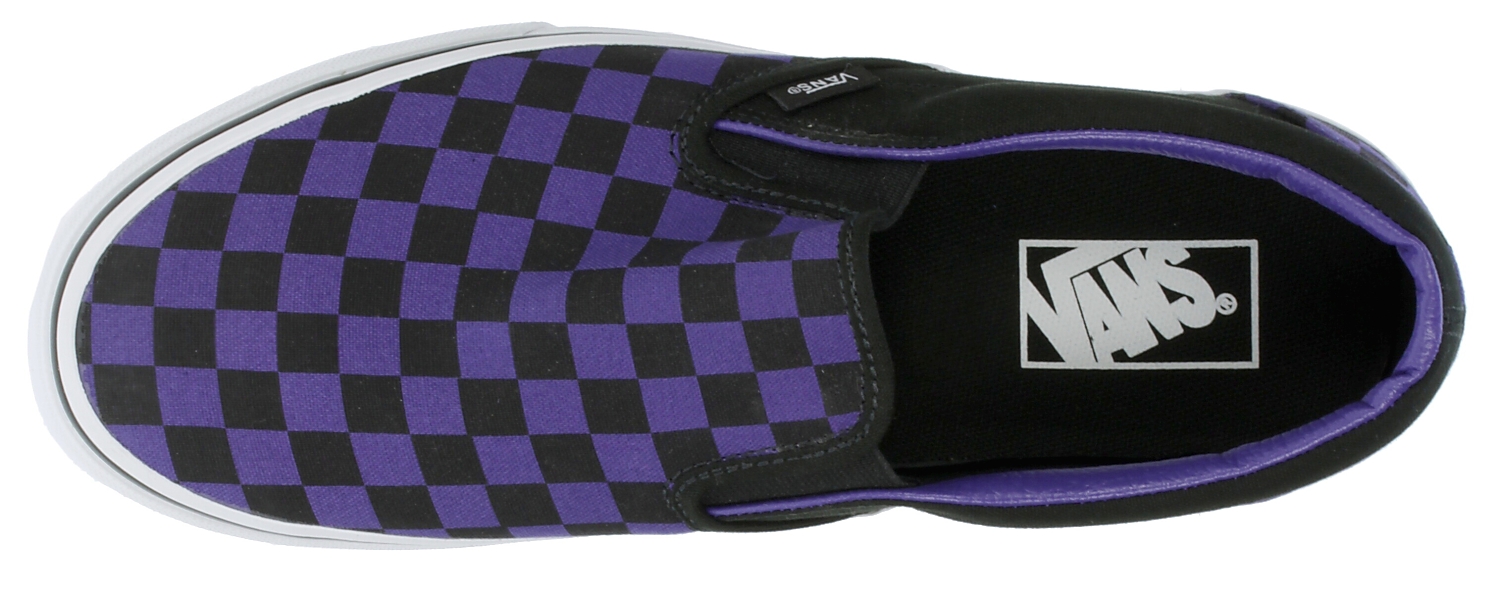 topánky Vans Classic Slip-On - Checkerboard/Dark Purple/Black