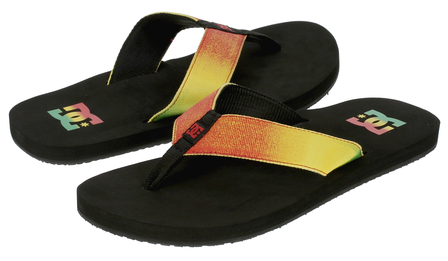 žabky DC Habit - Black/Rasta