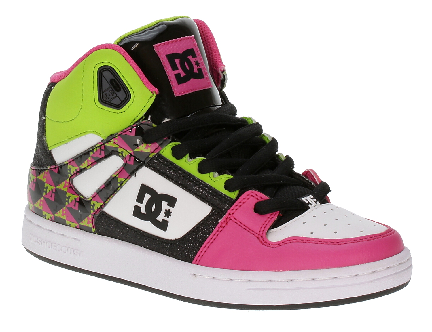 topánky DC Rebound Kid's - Crazy Pink/Soft Lime