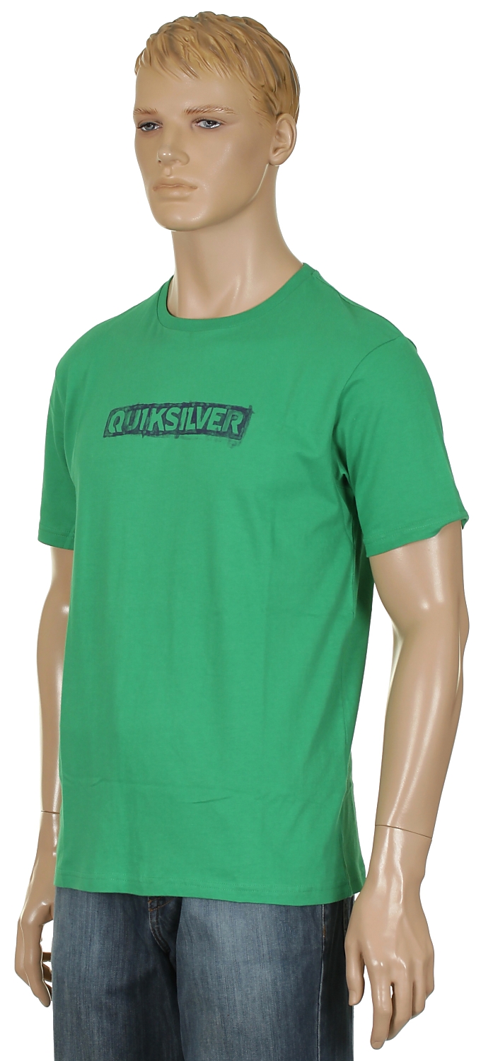 koszulka trykotowa Quiksilver Corporate Lettring - Field Green