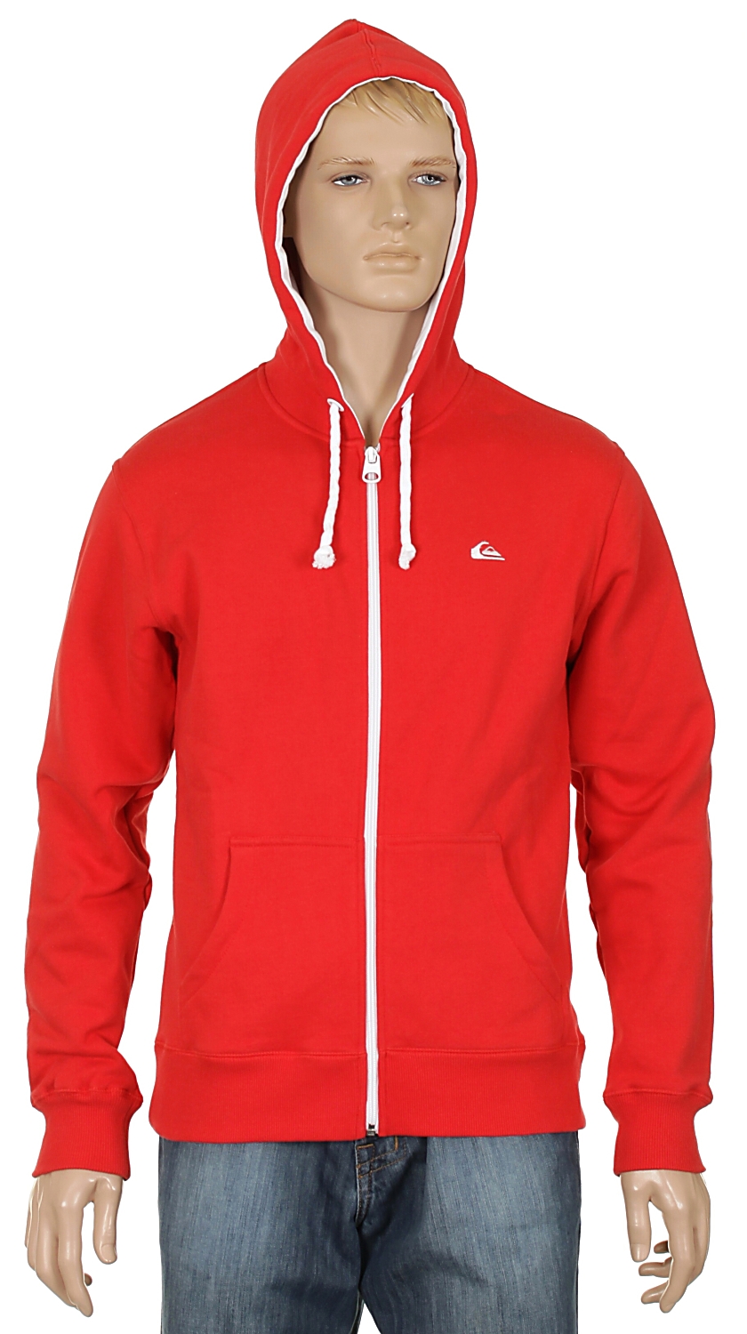 mikina Quiksilver Contrast Zip - Quik Red