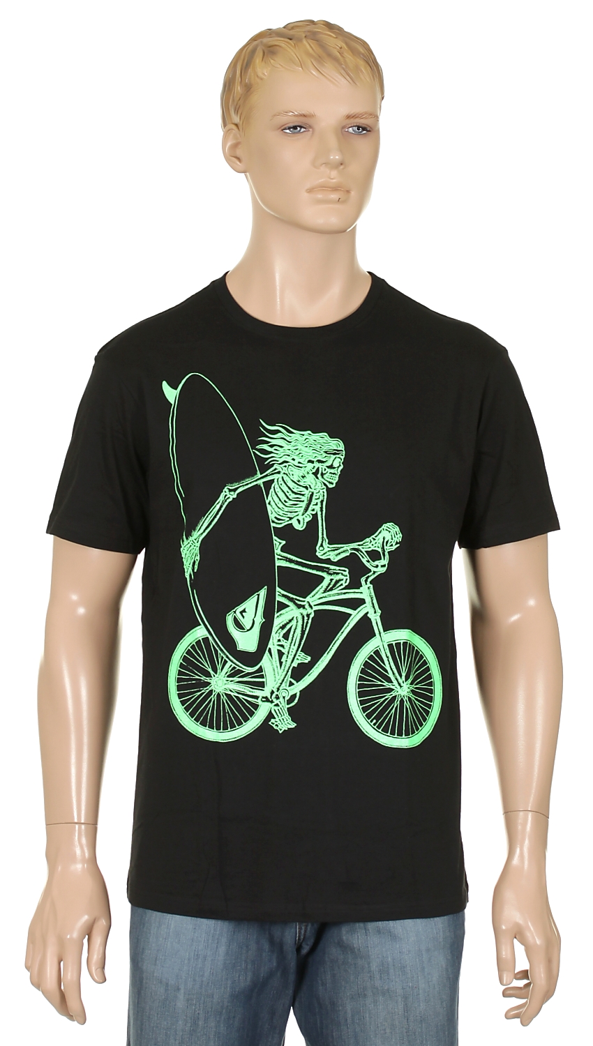 koszulka trykotowa Quiksilver Bike Bones - Black