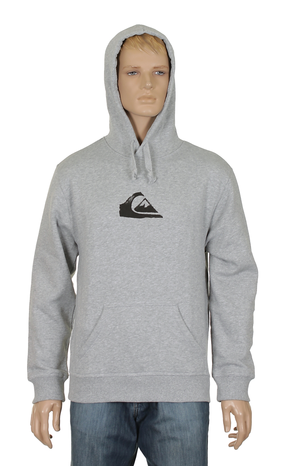mikina Quiksilver Corporate Logo - Light Gray Heather