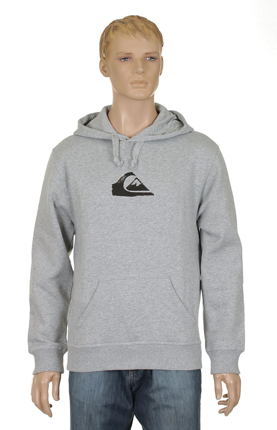 mikina Quiksilver Corporate Logo - Light Gray Heather