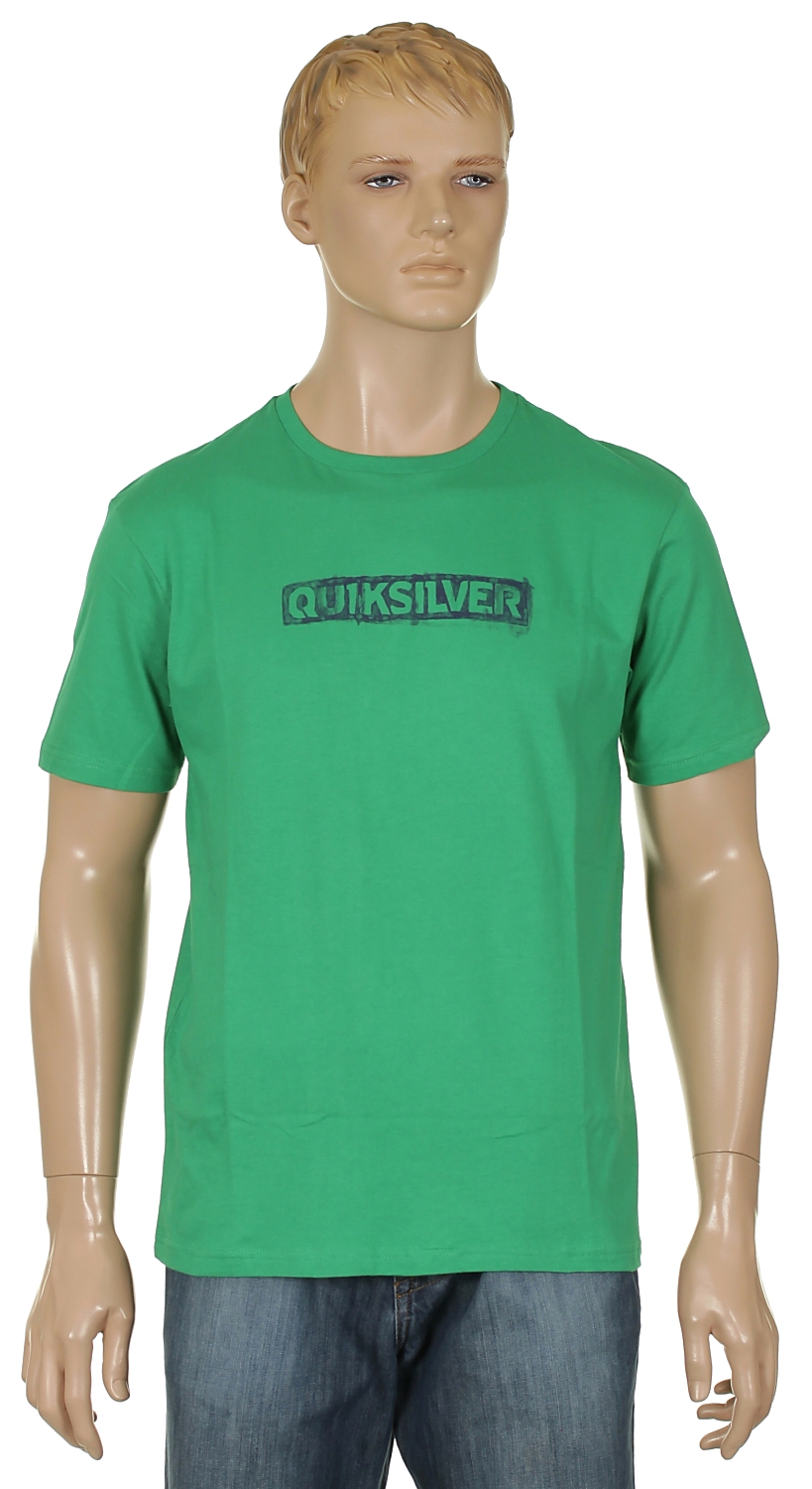 koszulka trykotowa Quiksilver Corporate Lettring - Field Green