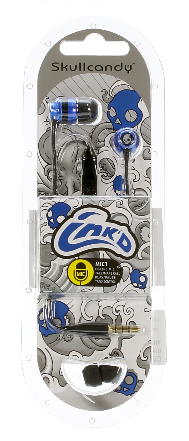 słuchawki Skullcandy Ink'd - Blue/Black w/Mic/Ass